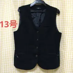 事務服ベスト　フォーク　13号　ブラックのサムネイル