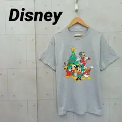 Disney ディズニー Tシャツ ミッキー プリント L 灰