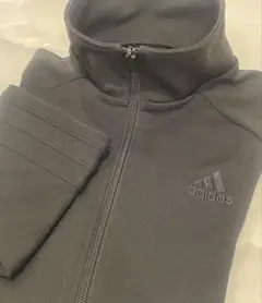adidas トラックジャケット　オールブラック　ジャージ　M