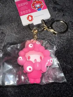 匿名●マイメロディ ミャクミャク 推しカラー 立体マスコット キーホルダー 万博