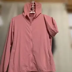 未着用★UNIQLO エアリズム UVカット フルジップパーカー ピンク XLのサムネイル