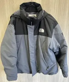 日本未発売ノースフェイスグレーブラック灰黒ネルトンダウンジャケット