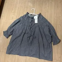 samansa mos2 サマンサモスモス 前後2way リボンギャザーブラウス