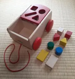 ドイツ nic社　車付きポストボックス 積み木 知育玩具