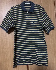 ECELLENCY ポロシャツ 半袖 ボーダー柄 胸ポケット Lサイズ