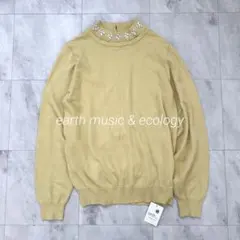 【新品】 取り外し衿ビジューニットプルオーバー 付け襟 パール 2WAY M