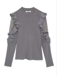 SNIDEL フリル切り替えニット