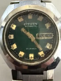 CITIZEN 6501 4-652045Y グリーン　ヴィンテージ　自動巻き