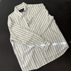 Abercrombie & Fitch シャツ XS 白/グレーストライプ