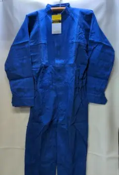 新品　ツナギ　Mサイズ 綿100% カラー:ブルー