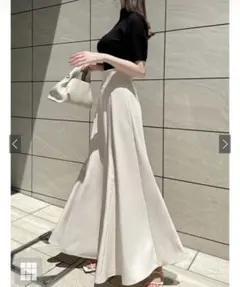 ハイウエストロングフレアスカート