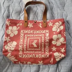 KINOKUNIYA ハイビスカス柄 トートバッグ VC-3