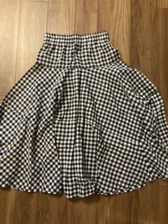 dholic チェックフレアスカート