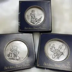 プレート3枚　新品　スケッチオブディズニーフレンズ　ディズニーリゾート限定