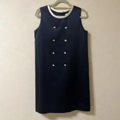 ジャンパースカート　140〜150ブルックスブラザーズ　ネイビー　シルク混　美品のサムネイル