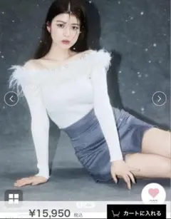 新品タグ付 SNIDEL オフショルフェイクファードッキングニットプルオーバー