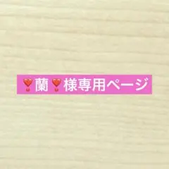 ❣️蘭❣️様専用ページ