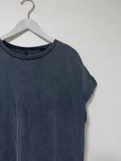 アンティカ ゆったりTシャツワンピ 半袖 ロング丈 チャコールグレー レギュラー