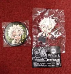 鬼滅の刃カプセルラバーマスコット8　缶バッチ不死川実弥