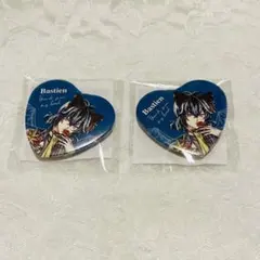 【あくねこ】ナンジャ ハート缶バッジ バスティン×2