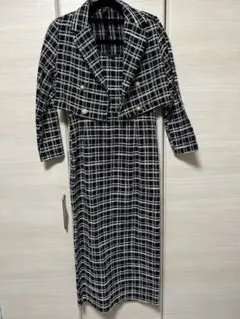 入園入学★チェック柄 ツイードセットアップ M