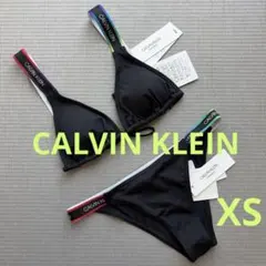 【新品】カルバンクライン 水着 ビキニ 上下セット黒系　XS