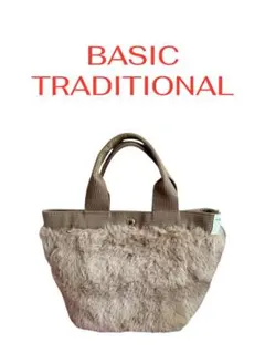 BASIC TRADITIONAL ファー トートバッグ ベージュ