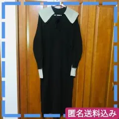 ローリーズファーム アンド ドット エスティ レイヤード風ロングニットワンピース