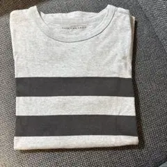AMERICAN EAGLE ボーダー 半袖Tシャツ グレーのサムネイル