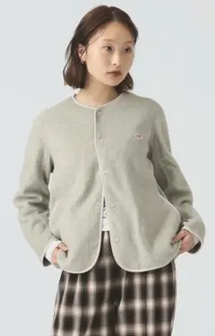 DANTON ダントンフリース ノーカラー ジャケット