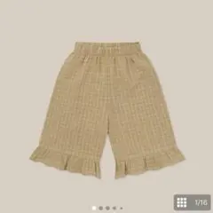 【タグ付】organic zoo 25SS チェックフリルパンツ 3-4y