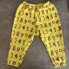 MARKEY'S 数字プリント イエローパンツ 90サイズ