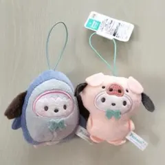 サンリオキャラクターズ ポチャッコ 着ぐるみ マスコット　こぶた編サメ編　セット