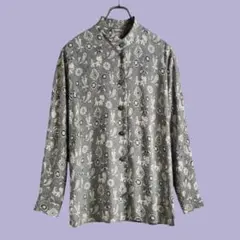 90sヴィンテージ 日本製 総柄シャツ エスニック風 レトロ ユニセックス 古着