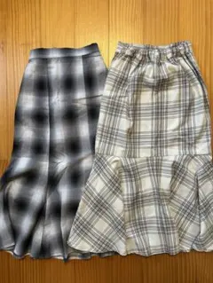 global work スカート チェック 新品