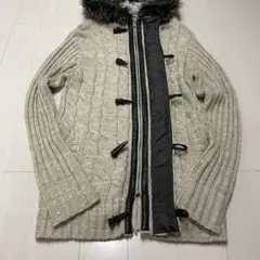 美品 Bark バーク ニット ダッフル ダウン ジャケット カモフラ 迷彩