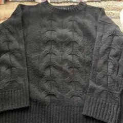 Dazy ブラック ケーブルニットセーター S