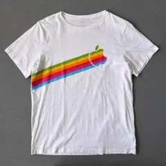 Apple Tシャツ アップル レインボー ロゴ ホワイト Mサイズのサムネイル