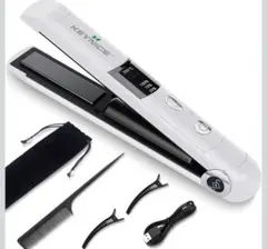 KEYNICE ヘアアイロン コードレス ミニ ストレート カール 2way