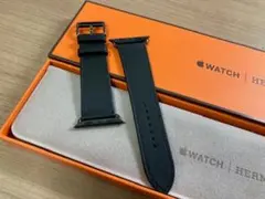 HERMES Apple Watch エルメス レザー ベルト ブラック（純正）