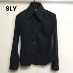 SLY 　スライ　長袖　シャツ ブラウス　ブラック 　黒　コットン