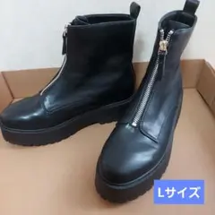 フロントジップ　オリエンタルトラフィック　ブーツ　Lサイズ