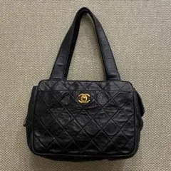 CHANEL シャネル マトラッセ ハンドバッグ ラムスキン ブラック ココ 黒のサムネイル