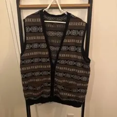 BEAMS PLUS / インディゴ フェアアイル ニット ベスト