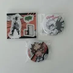 僕のヒーローアカデミア　爆豪勝己 アクリルフィギュア 缶バッジ　ヒロアカ