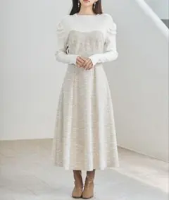 【新品未使用】ワンピース　ツイード　Lサイズ