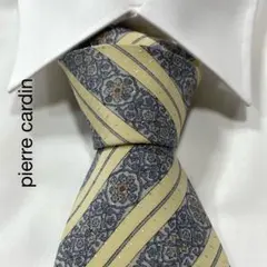 TG3672 pierre cardin ストライプ アート シルク ネクタイ