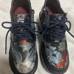 Yosuke ヨースケ　和風　刺繍　パンプス　厚底　靴