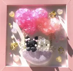 シーグラスアート　ニャンニャン気球