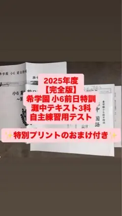 最新版浜学園小6年M灘コース春期講習テキスト&テストフルセット 特別